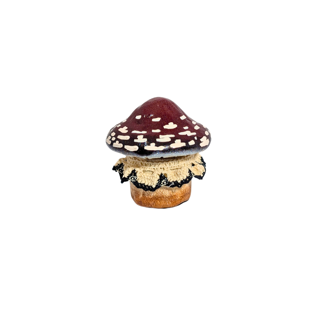 Red Mini Mushroom Jar