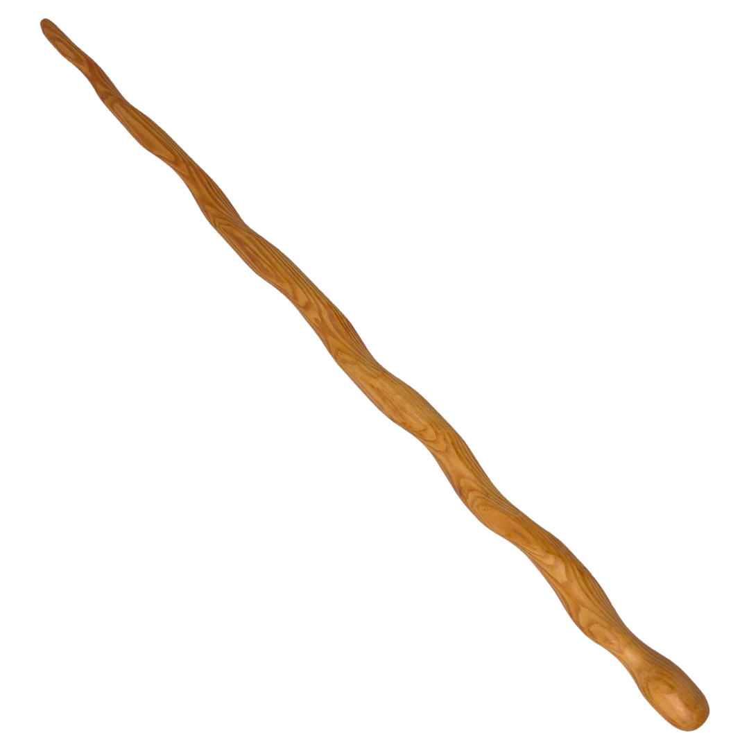 Spiral Wand — Hand-Carved Hardwood