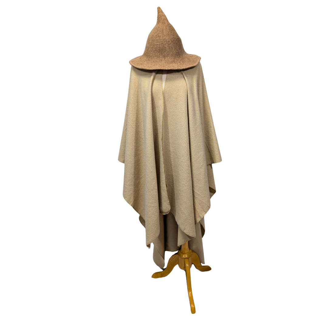 Beige Hooded Cloak | Wizard & Witch Cape | Wyld Sage Wares