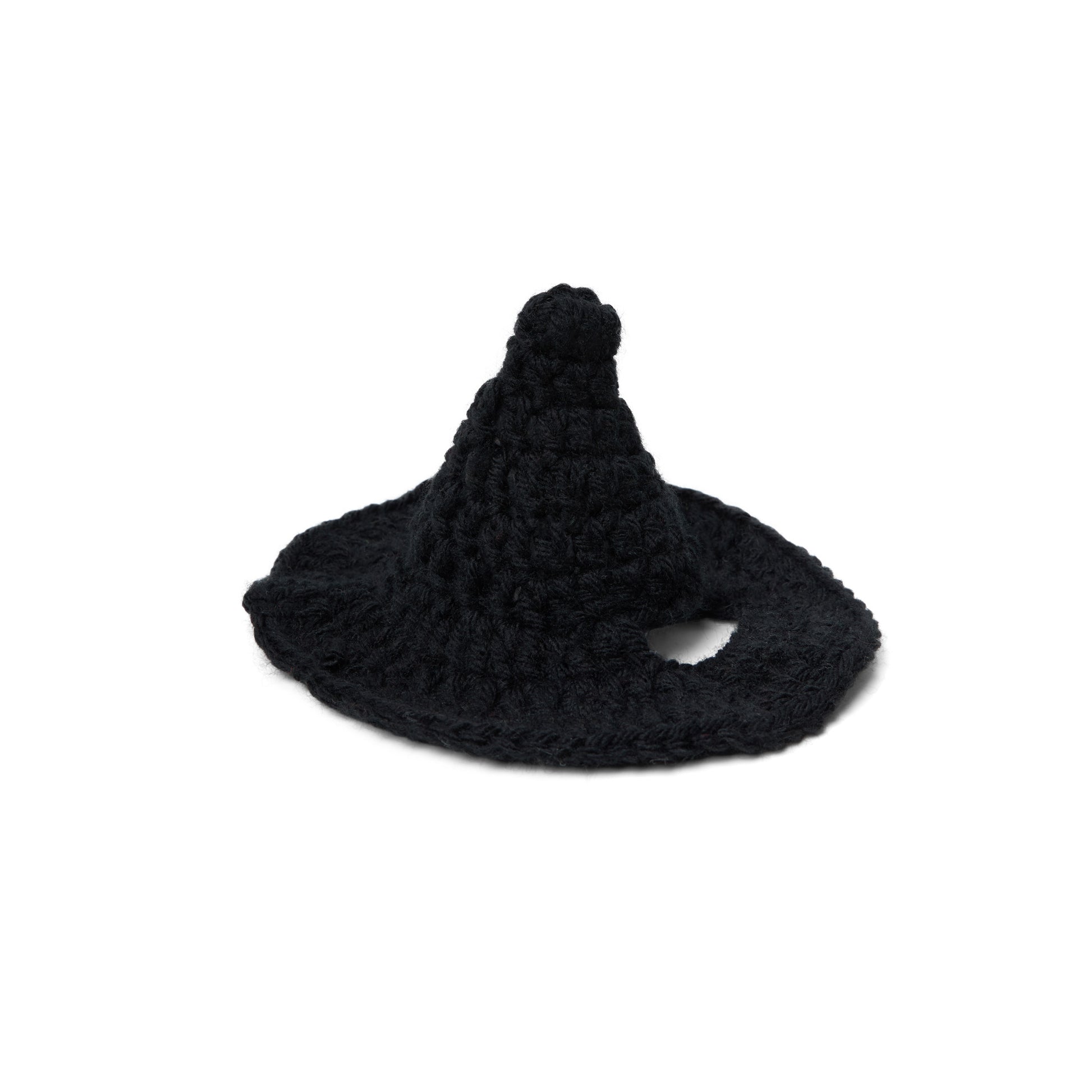 Black handmade cat wizard familiar hat by Gumm Studio