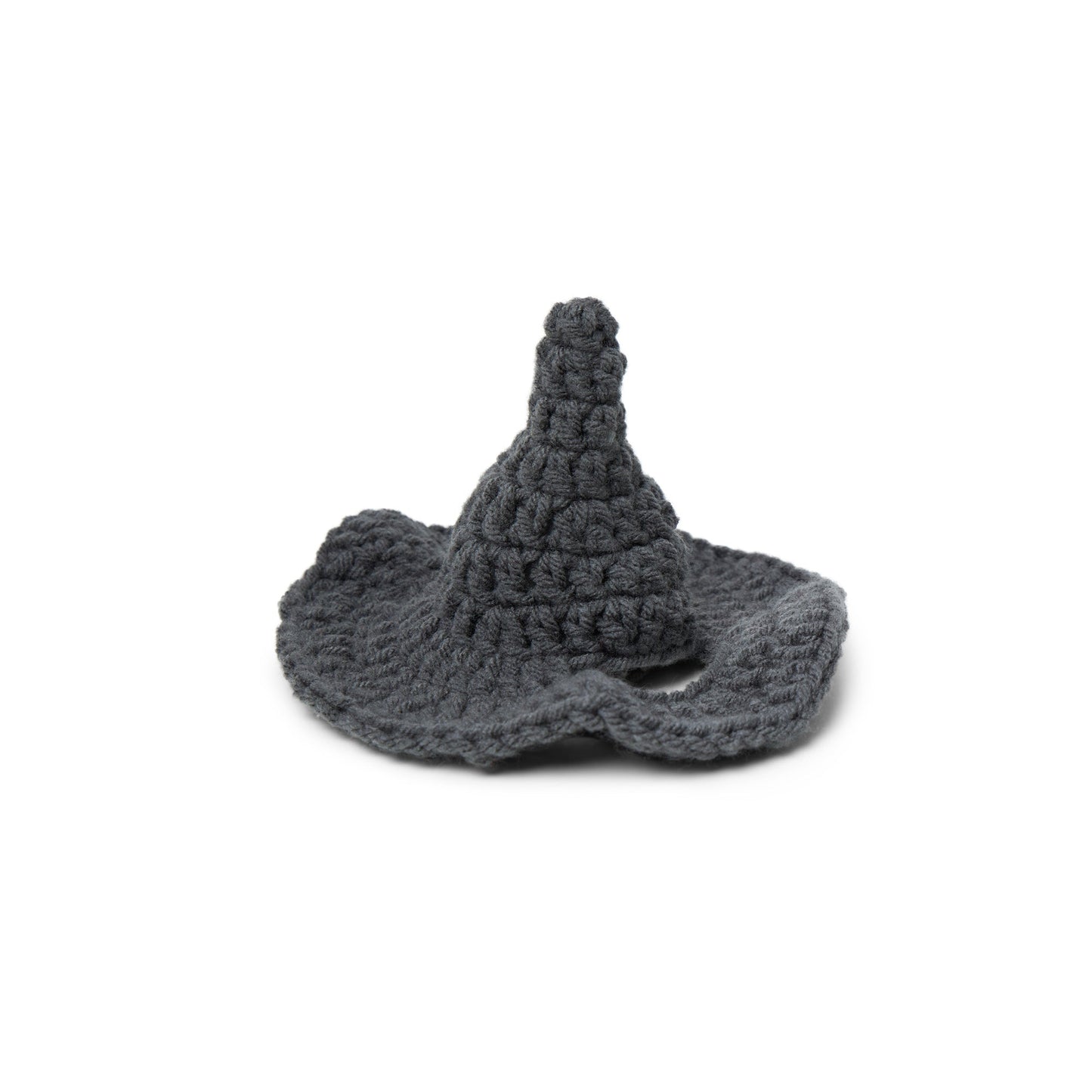 Dark grey handmade cat wizard familiar hat by Gumm Studio