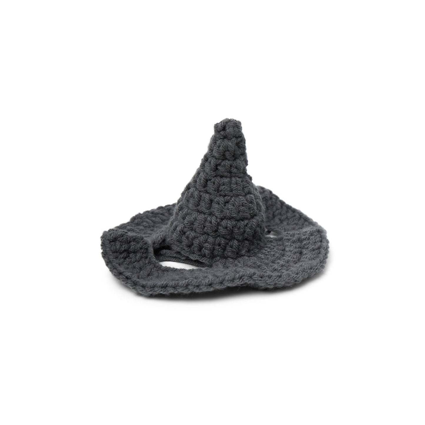 Dark grey handmade cat wizard familiar hat by Gumm Studio
