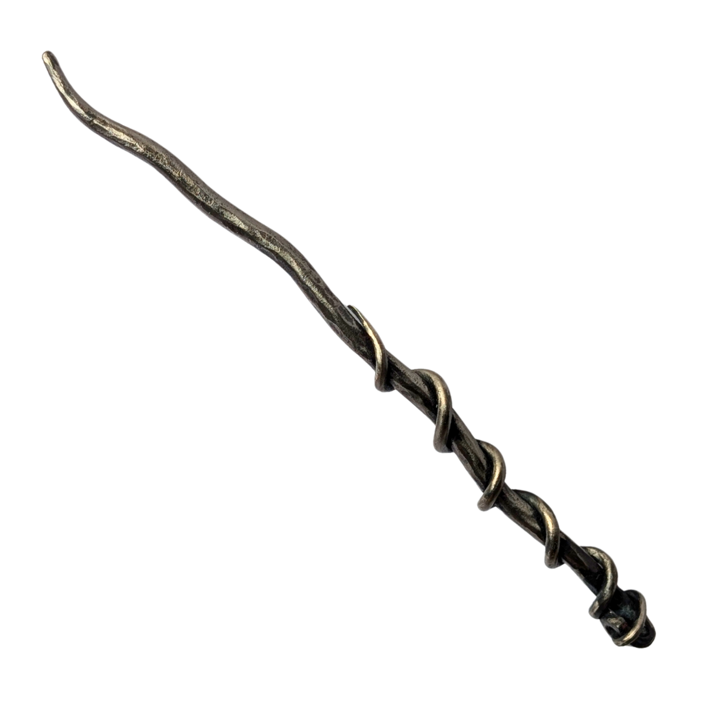 The Binding Helix Wand handcrafted metal fantasy wand by Melissa Sohm for Wyld Sage Wares