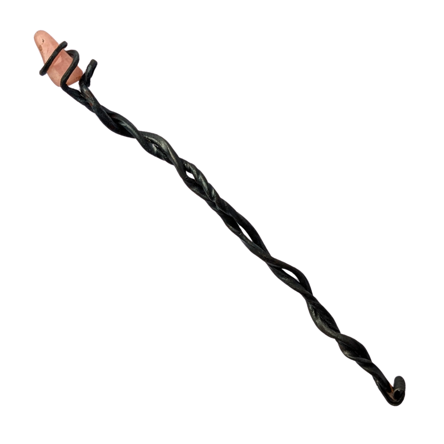 Thorned Heart Wand handcrafted metal fantasy wand by Melissa Sohm for Wyld Sage Wares