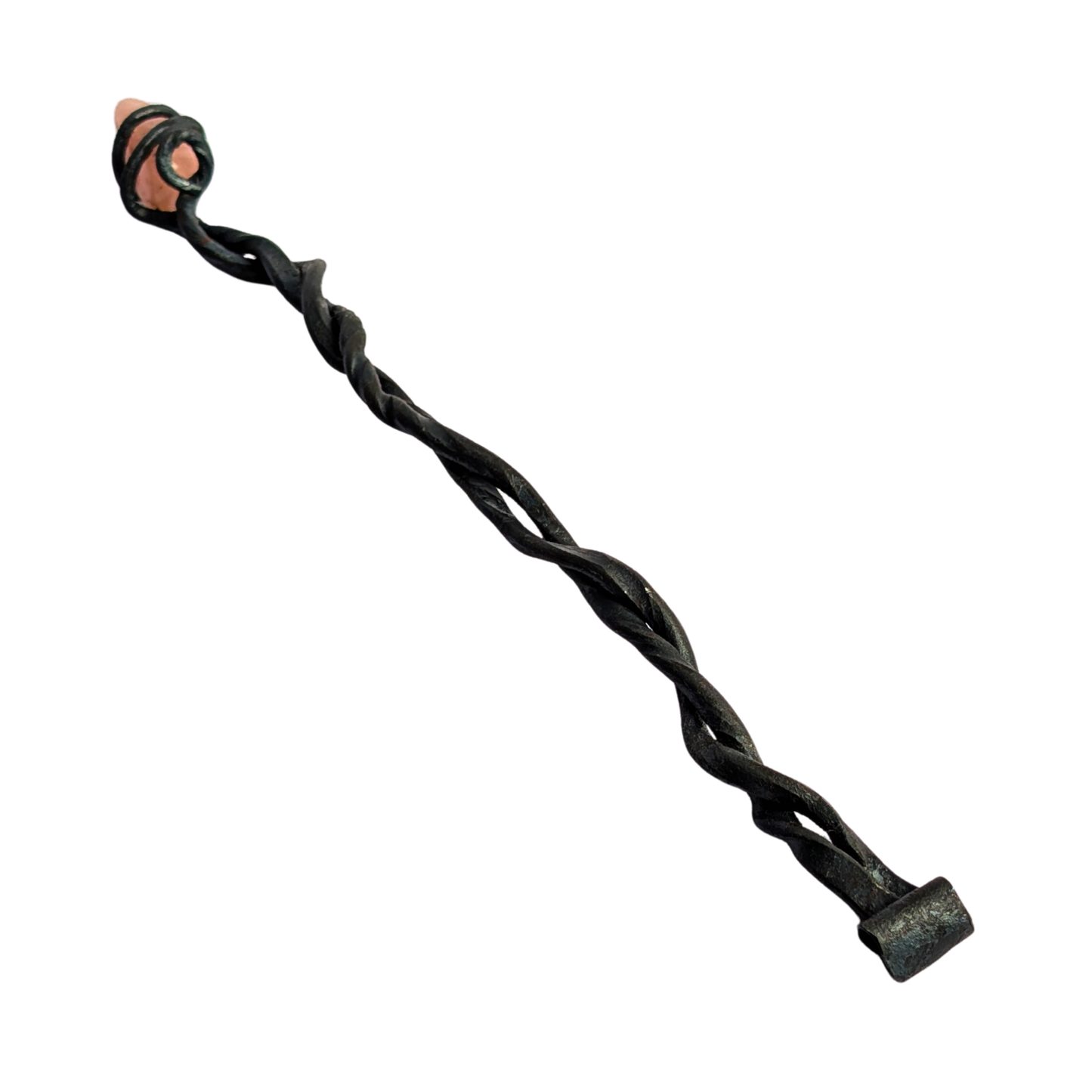Thorned Heart Wand handcrafted metal fantasy wand by Melissa Sohm for Wyld Sage Wares