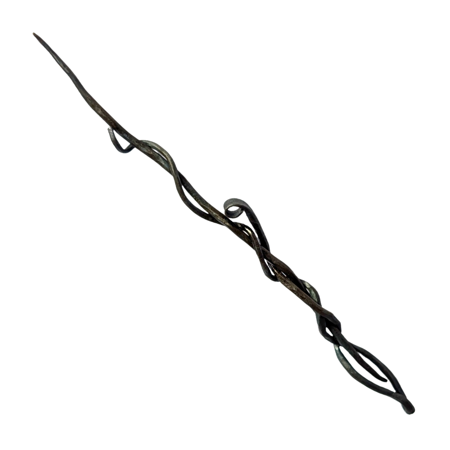 The Triad Forge Wand handcrafted metal fantasy wand by Melissa Sohm for Wyld Sage Wares