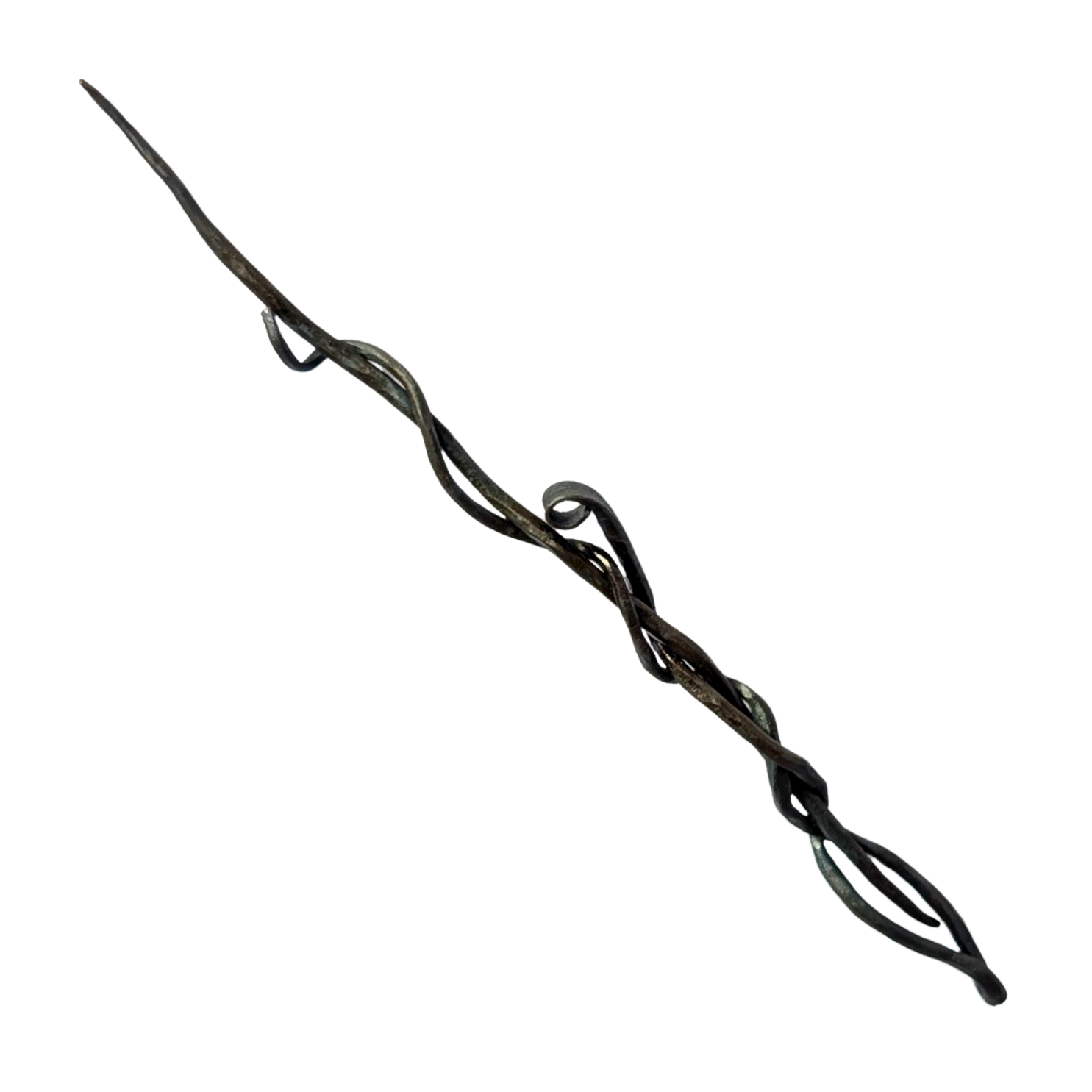 The Triad Forge Wand handcrafted metal fantasy wand by Melissa Sohm for Wyld Sage Wares
